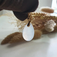 Good Translucency Icy Jadeite “Cherry Dew Droplet” Pendant (JAB006541) 7
