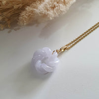 Translucent Lavender Jadeite “Eternity Knot” Pendant (JAB006606) 6