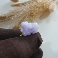 Translucent Brilliant Lavender Jadeite "Auspicious Goat" Pendant (JAB006645) 6
