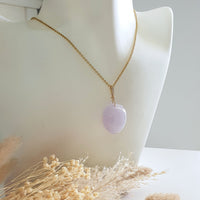 Translucent Icy Lavender Jadeite “Longevity Peach” Pendant (JAB006649) 8