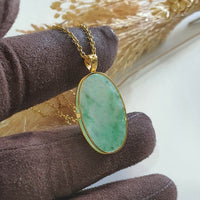 Translucent Icy Apple Green Jadeite “The Icy Greenery” Pendant (JAB006665) 2