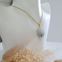 Good Translucency Icy with Green Jadeite "Rooster" Pendant (JAB006701) 8