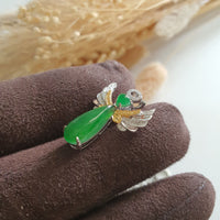 Highly Translucent Brilliant Apple Green Jadeite "Be My Angel" Pendant (JAB006727) 3