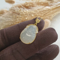 Good Translucency Icy Yellow "God of Fortune" Pendant (JAB006753) 5