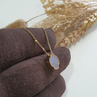 Translucent Brilliant Lavender Jadeite “Clover’s Love” Pendant Necklace (JAB006777) 2