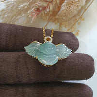 Highly Translucent Icy Green Jadeite “Angel” Pendant (JAB006857) 1
