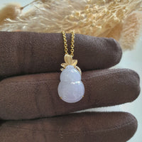 Good Translucency Icy Lavender Jadeite "Hulu’s Love" Pendant (JAB006926) 2