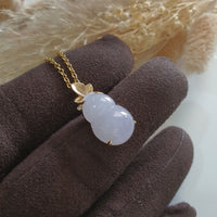 Good Translucency Icy Lavender Jadeite "Hulu’s Love" Pendant (JAB006926) 3