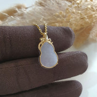 Good Translucency Icy Lavender Jadeite "Hulu’s Love" Pendant (JAB006926) 5