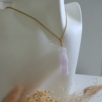 Translucent Lavender Jadeite "Goddess of Mercy" Pendant (JAB006968) 7
