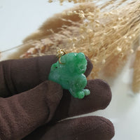 Translucent Bright Green Jadeite "Auspicious Wealth Pixiu" (JAB006985) 5