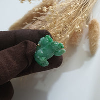 Translucent Bright Green Jadeite "Auspicious Wealth Pixiu" (JAB006985) 8