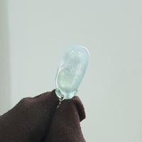 Good Translucency Icy Green Jadeite "Auspicious Ruyi" Pendant (JAB006986) 8