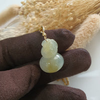 Good Translucency Icy Yellow Jadeite “Golden Calabash” Pendant (JAB007030) 2