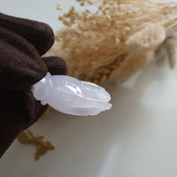 Good Translucency Icy Lavender Jadeite “Goddess Touch of Blessings” Pendant (JAB007031) 5