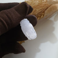 Good Translucency Icy Lavender Jadeite “Goddess Touch of Blessings” Pendant (JAB007031) 7