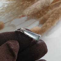 Highly Translucent Icy Light Blue Jadeite “Icy Trapezoid” Pendant (JAB007179) 6