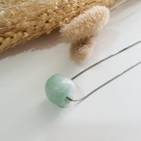 Translucent Icy Green Jadeite "Barrel" Pendant (JAB007264) 4