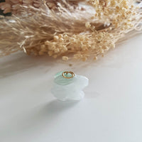 Good Translucency Icy with Green Jadeite "Rabbit with Pearl" Pendant (JAB007310) 6
