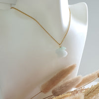 Good Translucency Icy with Green Jadeite "Rabbit with Pearl" Pendant (JAB007310) 7