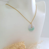 Translucent Brilliant Green Jadeite "Serenity in Bloom" Pendant (JAB007479) 7