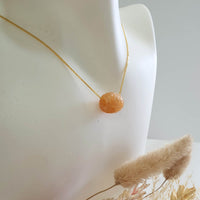 Good Translucency Icy Brilliant Orange Jadeite Carved "Ruyi & Coin" Barrel Pendant (JAB007548) 9
