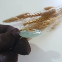 Good Translucency Icy Bright Green Jadeite "The Emperor Coin" Pendant (JAB007588) 9