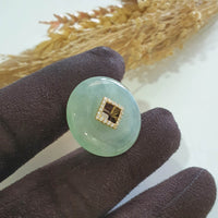 Good Translucency Icy Bright Green Jadeite "The Emperor Coin" Pendant (JAB007588) 5