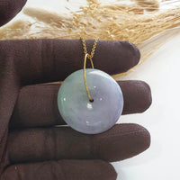 Translucent Icy Lavender and Green Jadeite “Eternal Fortune” Pendant (JAB007591) 3