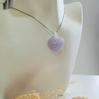 Good Translucency Icy Brilliant Lavender Jadeite "Auspicious Ruyi" Pendant (JAB007692) 7