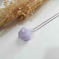 Good Translucency Icy Brilliant Lavender Jadeite "Auspicious Ruyi" Pendant (JAB007692) 6