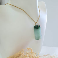 Translucent Icy Flower Green with Apple Green Jadeite “Blissful” Pendant (JAB007853) 10