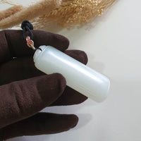 Translucent White Nephrite “Wu Shi Pai” Pendant (JAB007922) 2