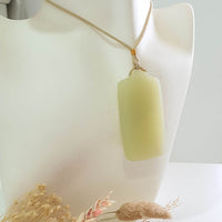 Translucent Yellow Nephrite “Wu Shi Pai” Pendant (JAB007923) 10