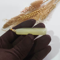 Translucent Yellow Nephrite “Wu Shi Pai” Pendant (JAB007923) 2