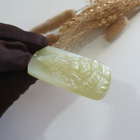 Translucent Icy Yellow Nephrite “Yellow Dzambala” Pendant (JAB007924) 7