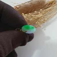 [Rare] Translucent Brilliant Apple Green “Rose de Blossom” Pendant (JAB007926) 6