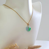 [Rare] Translucent Brilliant Apple Green “Rose de Blossom” Pendant (JAB007926) 9
