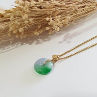[Rare] Translucent Brilliant Apple Green “Rose de Blossom” Pendant (JAB007926) 7