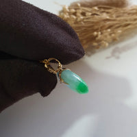 [Rare] Translucent Brilliant Apple Green “Rose de Blossom” Pendant (JAB007926) 4