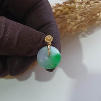 [Rare] Translucent Brilliant Apple Green “Rose de Blossom” Pendant (JAB007926) 5