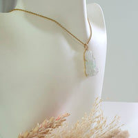Highly Translucent Icy with Green Jadeite "Goddess of Mercy" Pendant (JAB007937) 9