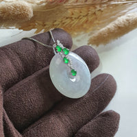 [Rare] Translucent Icy Lavender and Green Jadeite “Prosperity Lumière” Pendant (JAB008013) 2