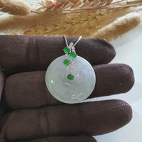 [Rare] Translucent Icy Lavender and Green Jadeite “Prosperity Lumière” Pendant (JAB008013) 4