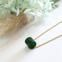 Translucent Brilliant Flower Green Jadeite "Barrel" Pendant (JAB008139) 6
