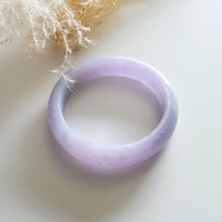 [Rare] Translucent Brilliant Lavender and Green Jadeite Bangle (JAC001600) 1