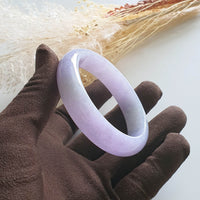 [Rare] Translucent Brilliant Lavender and Green Jadeite Bangle (JAC001600) 7