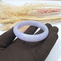 Translucent Brilliant Lavender with Light Green Jadeite Bangle (JAC001901) 1
