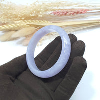 Translucent Brilliant Lavender with Light Green Jadeite Bangle (JAC001901) 7