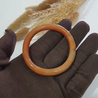 Translucent Brilliant Orangey Red “The Everlasting Sunset” Bangle (JAC002176) 5